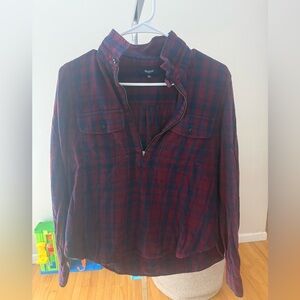 Madewell Red and Blue Plaid Shirt